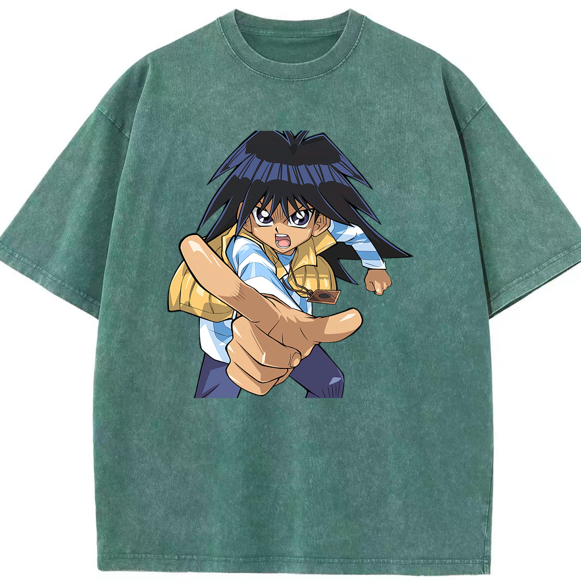 （画像用） 遊☆戯☆王 Yu-Gi-Oh! 綿100% ヴィンテージ風 半袖Tシャツ（フロントプリント）